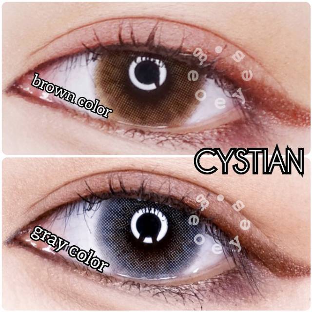 Softlens Kitty Kawaii Cystian - Warna Gray Brown bisa minus