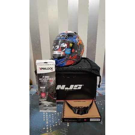 Helm NJS ZX1R ZX-1R BUSHIDO BLACK GLOSSY (Fiber Composite)