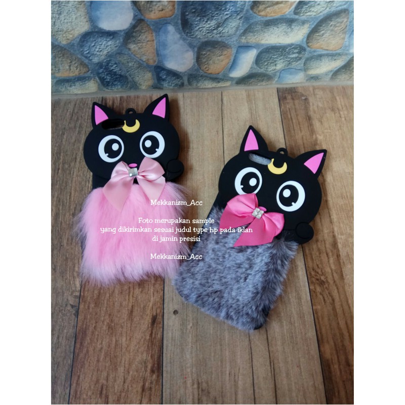 barokah oppo a71 case boneka 3d case boneka bulu 4d softcase mimi cat case
