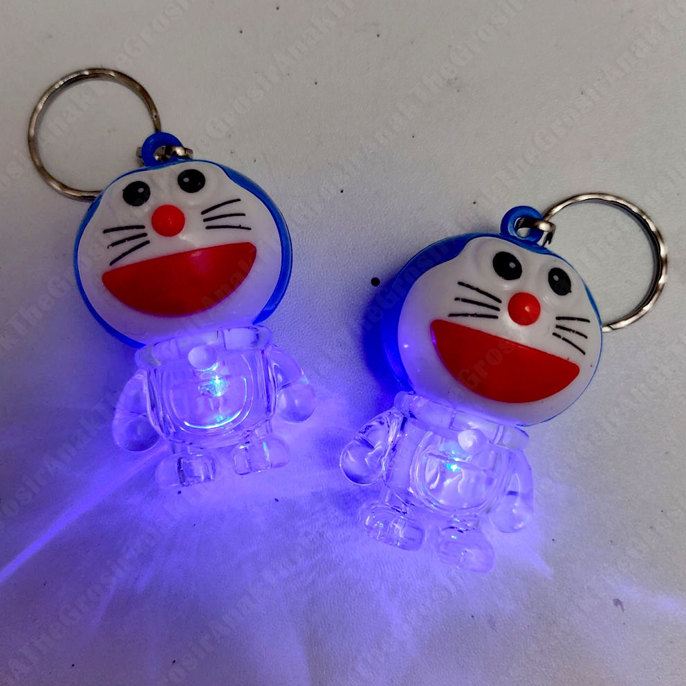 MURAH!!! GANCI DORAEMON LED GANTUNGAN KUNCI BISA NYALA