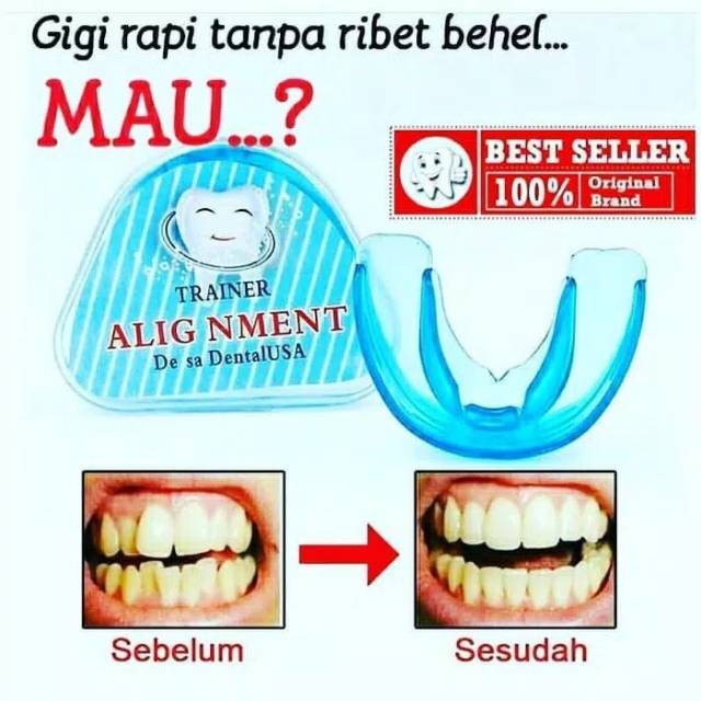 Orthodentik Trainer Alignment Teeth Alat merapikan gigi tanpa behel