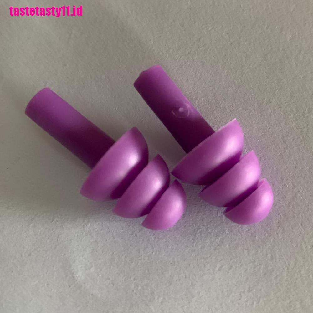 1 Pasang Ear Plugs Bahan Silikon Anti Bising Untuk Mendengkur