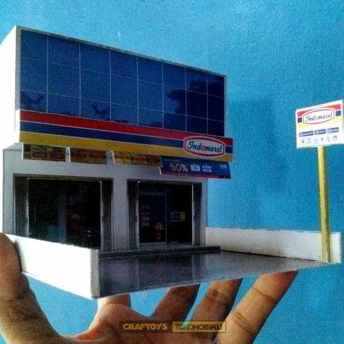 Diorama Diecast Skala 64 - Miniatur Ruko Indomaret