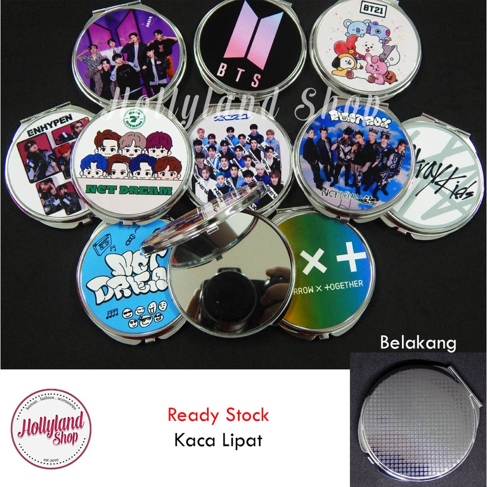 Cermin Kaca Lipat KPOP BTS NCT ENHYPEN Treasure unofficial