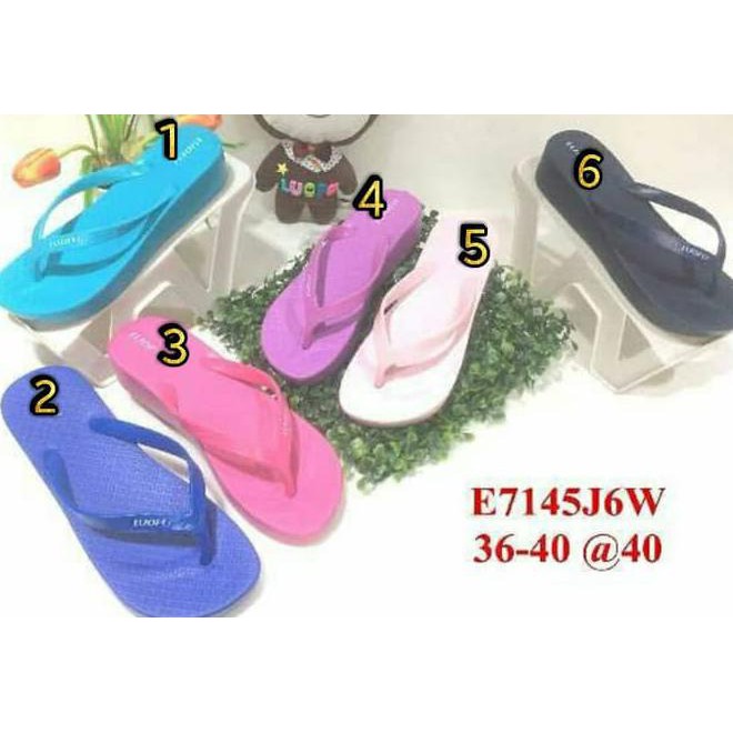e7145-6w sandal wanita jepit luofu sendal wanita jelly sandal wedges