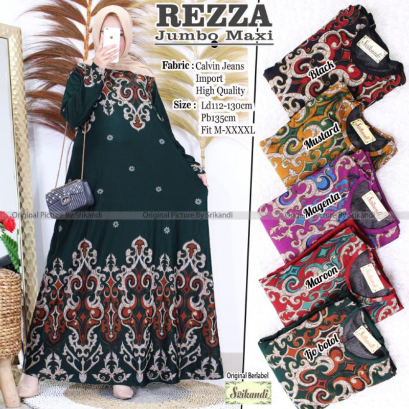 rezza jumbo maxy / calvin jeans jumbo / gamis calvin jeans ori cantique