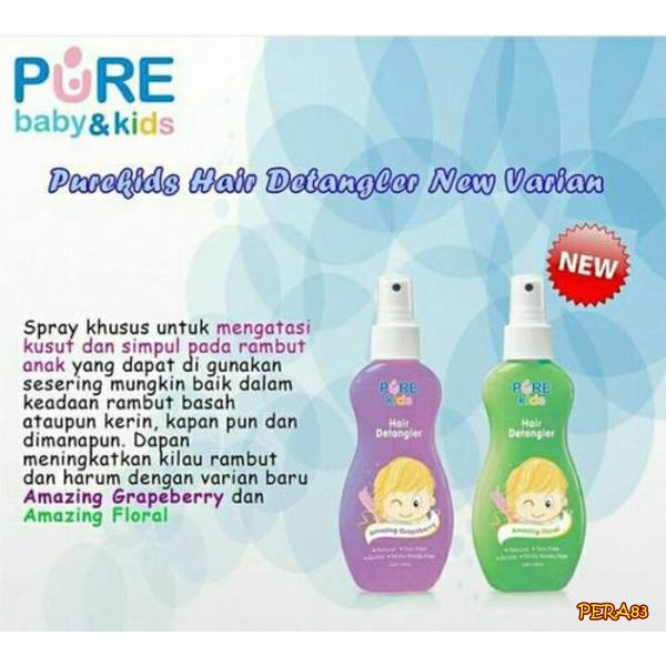 PERA83 PURE KIDS HAIR DETANGLER 200 ML  PELEMBUT PENGHARUM RAMBUT ANAK