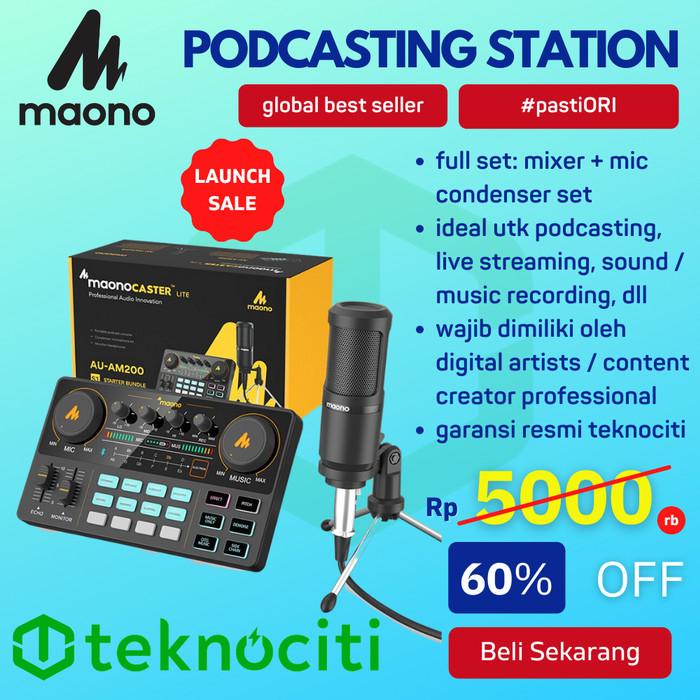 Mikrofon | Maono Maonocaster Am200 S1 Full Set Mic Podcast Recording Streaming