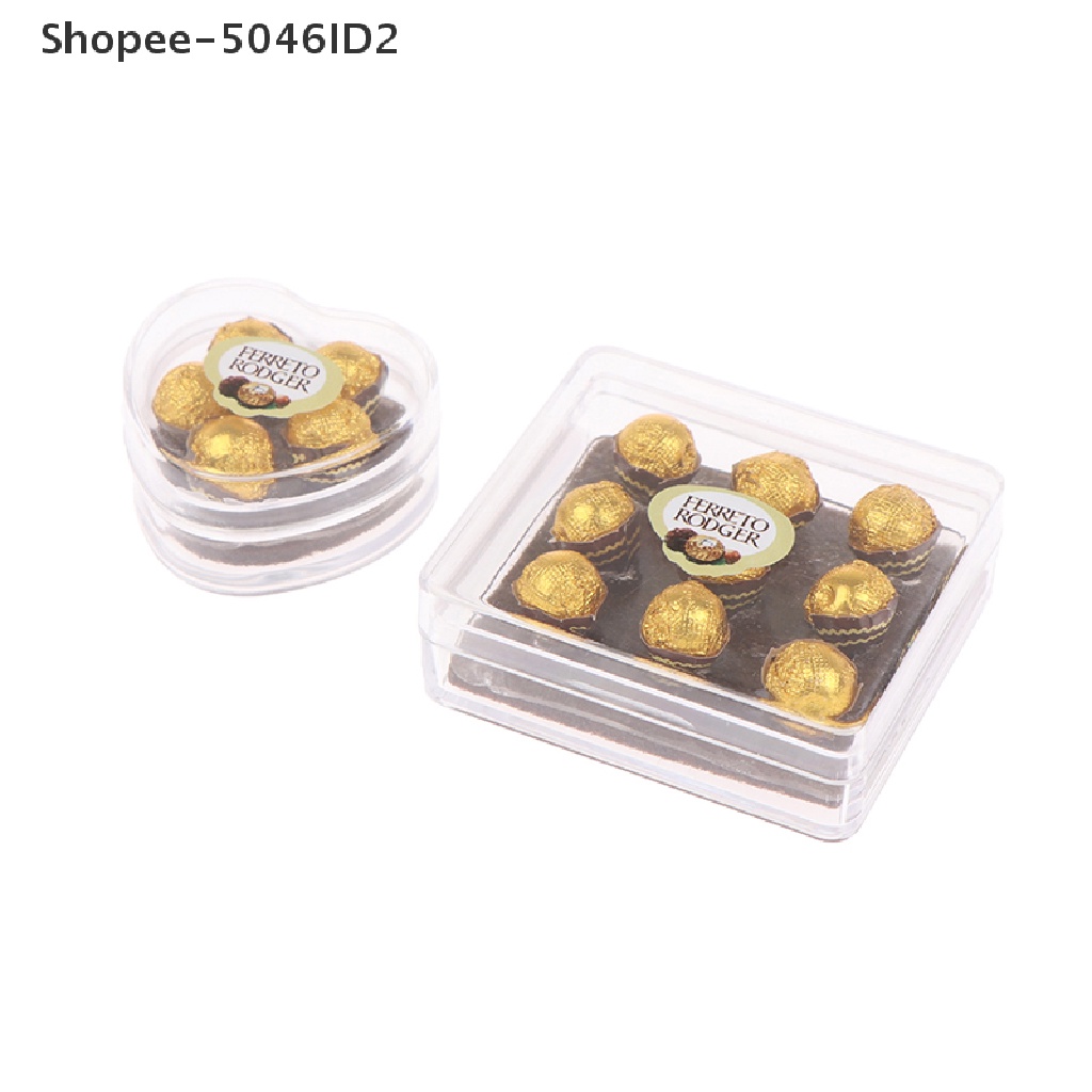 Shopee-5046id2 Mainan Miniatur Kotak Coklat Skala 1: 12 Untuk Aksesoris Dapur Rumah Boneka