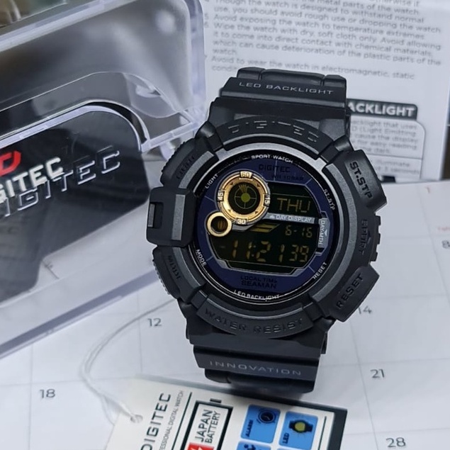 PALING LAKU  JAM ORIGINAL DIGITEC MUDMAN DG-5028T HITAM GOLD
