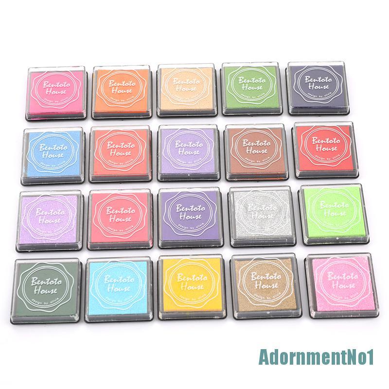 (AdornmentNo1) 20pcs / Set Pad Tinta Stempel Multiwarna Untuk Kerajinan Tangan / Scrapbook DIY