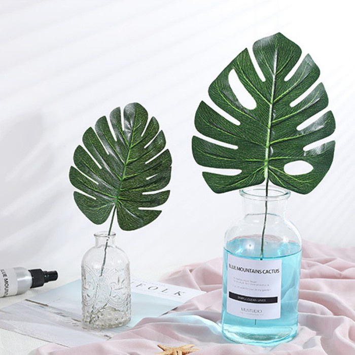 Triple W Fake Dummy Daun Monstera Artificial Plants Dekorasi Fotografi