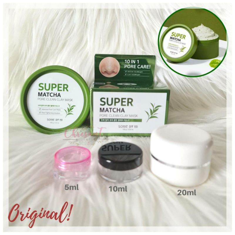 Some by mi Super Matcha Pore Clean Clay Mask Share in jar Original masker wajah somebymi