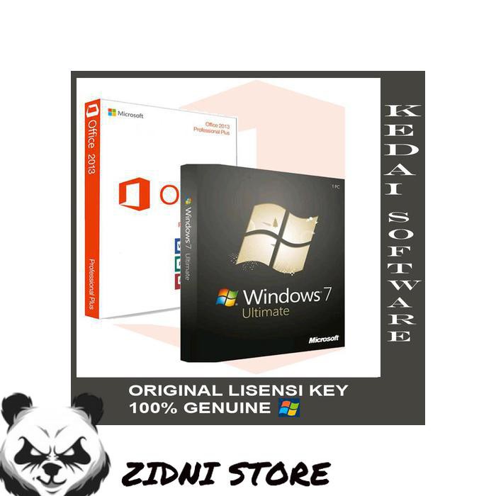 SOFTWARE APLIKASI SWA1169 WINDOWS 7 ULTIMATE SP1 & OFFICE 2013 3264BIT ORIGINAL KEY