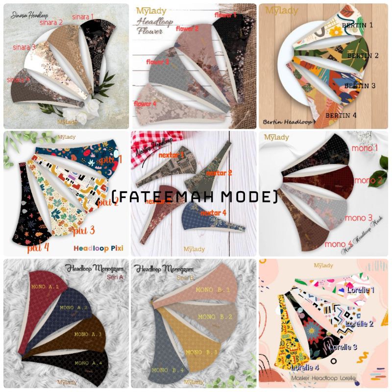 ECER MASKER HIJAB MYLADY ORIGINAL HEADLOOP