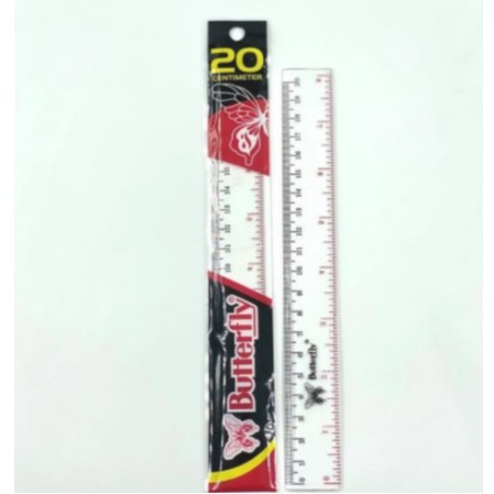 

Penggaris / Garisan Plastik Butterfly 20 cm Plastik