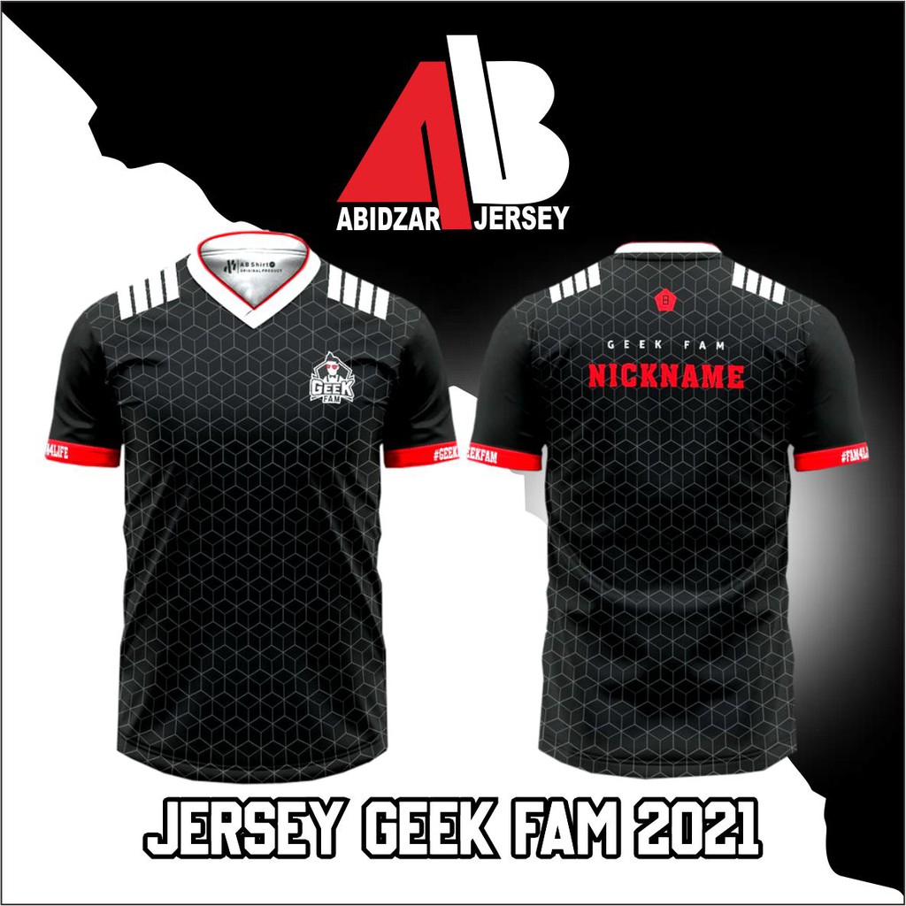 Jersey Geek Fam terbaru 2021 game mobile legend free fire pubg aov gree nickname