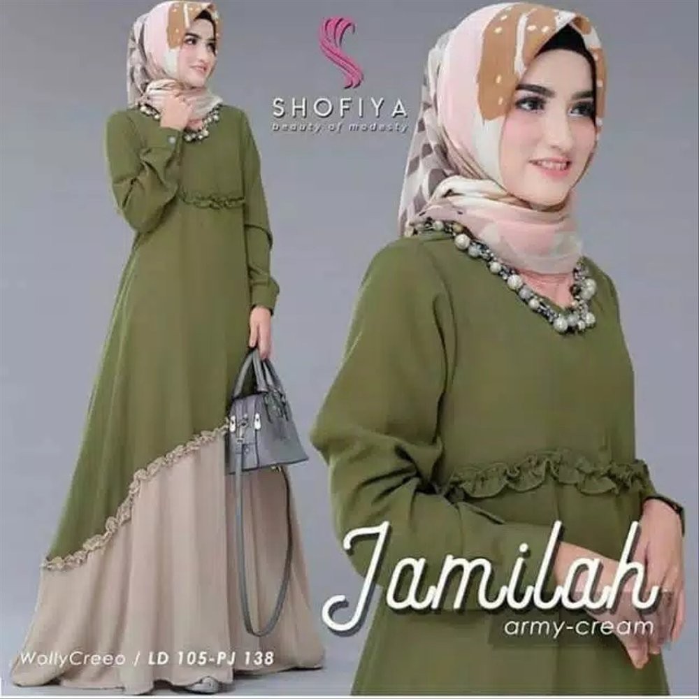 Promo BAJU WANITA JAMILAH DRESS MAXY TERMURAH PAKAIAN BUSANA MUSLIM Murah
