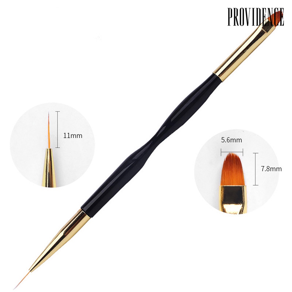 Providence 3Pcs Nail Art Pen Brush Acrylic Round Flat Painting Drawing Liner Manicure Tools