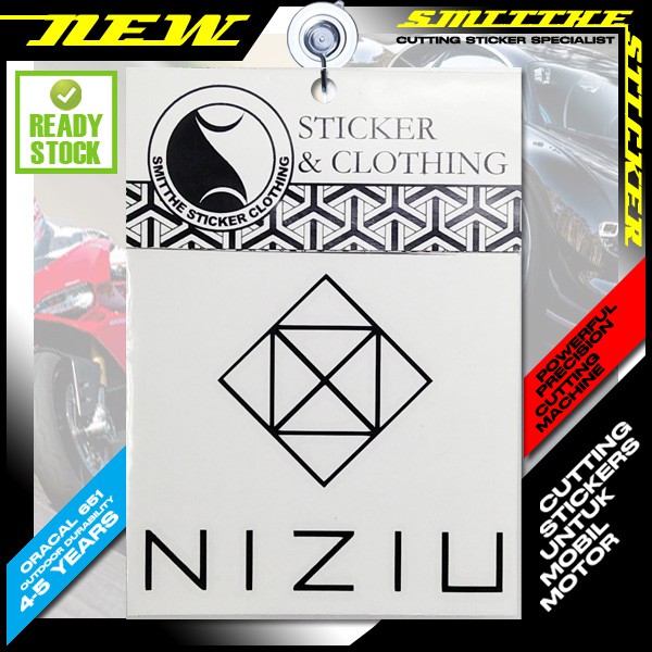 Stiker NiziU Logo Cutting Sticker aksesoris untuk Mobil Motor