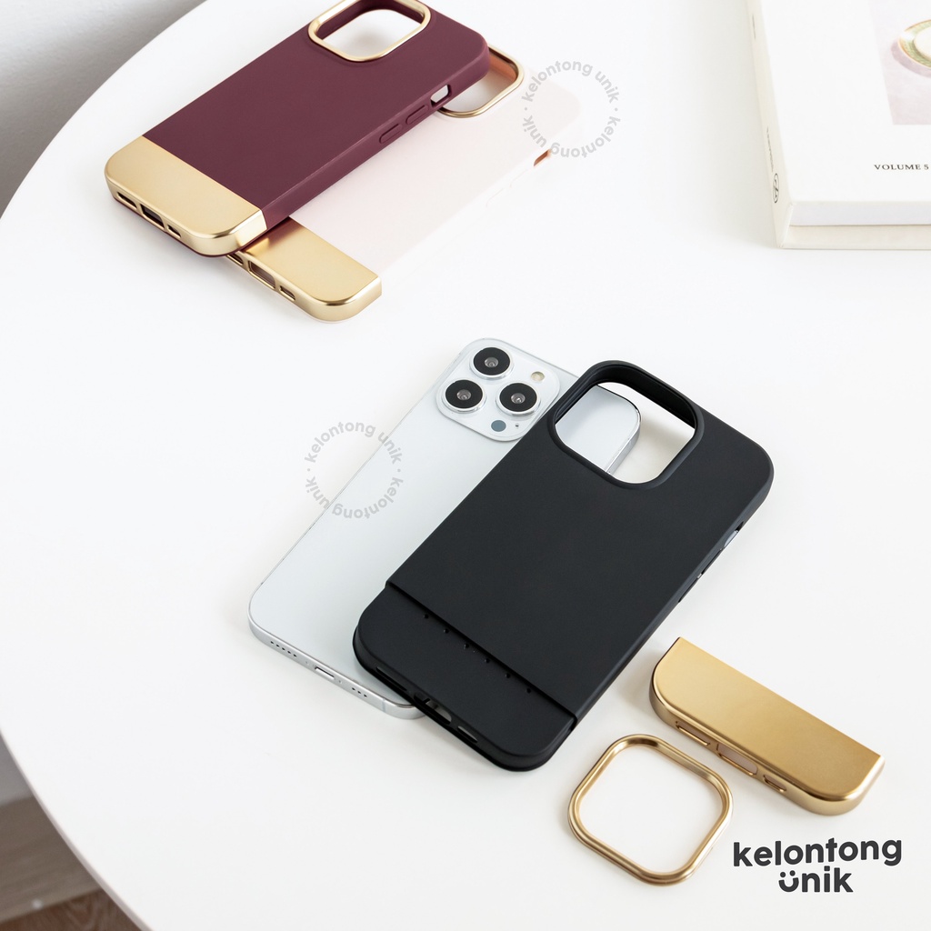 For iPhone - Metalic Matte Color Joint Case