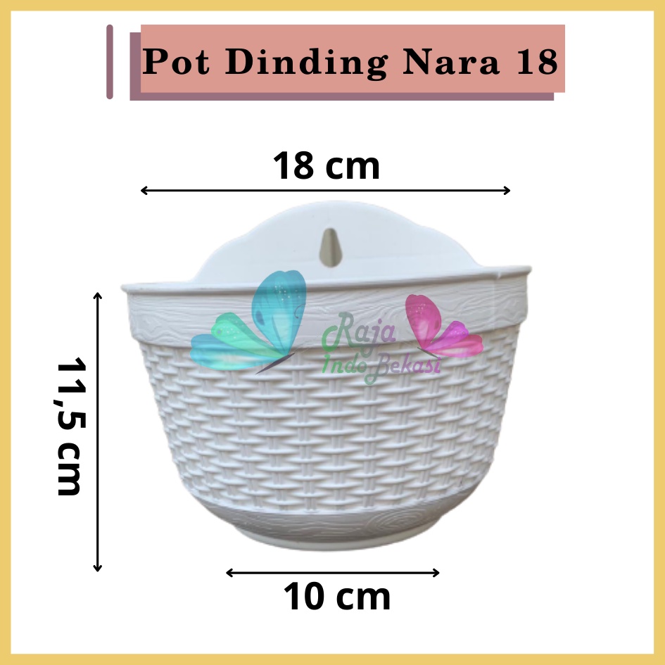 Pot Dinding Nara 18 Merah Bata Merah Coklat Terracota Terracotta Pot Dinding Tempel Tempel Dekorasi Bunga Hias Unik Panjang Kecil Rotan Gantung Pagar Murah Grosir  Pot Dinding Tempel Anyam Nara CJP 18 &amp; 20