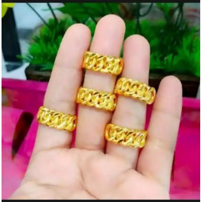 cincin rantai 03, cincin perhiasan fashion wanita terbaru, perhiasan mirip mas asli, perhiasan berlapis emas 24 k, cincin wanita import, cincin pasangan tunangan,cincin korea