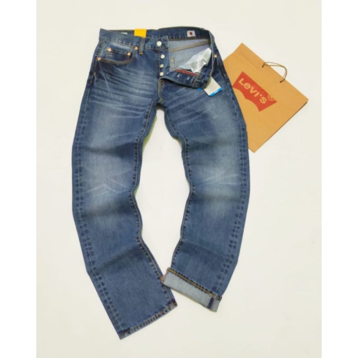 CELANA LEVIS 501 ORIGINAL JAPAN SLIMFIT TERLARIS - Biru Muda, 28