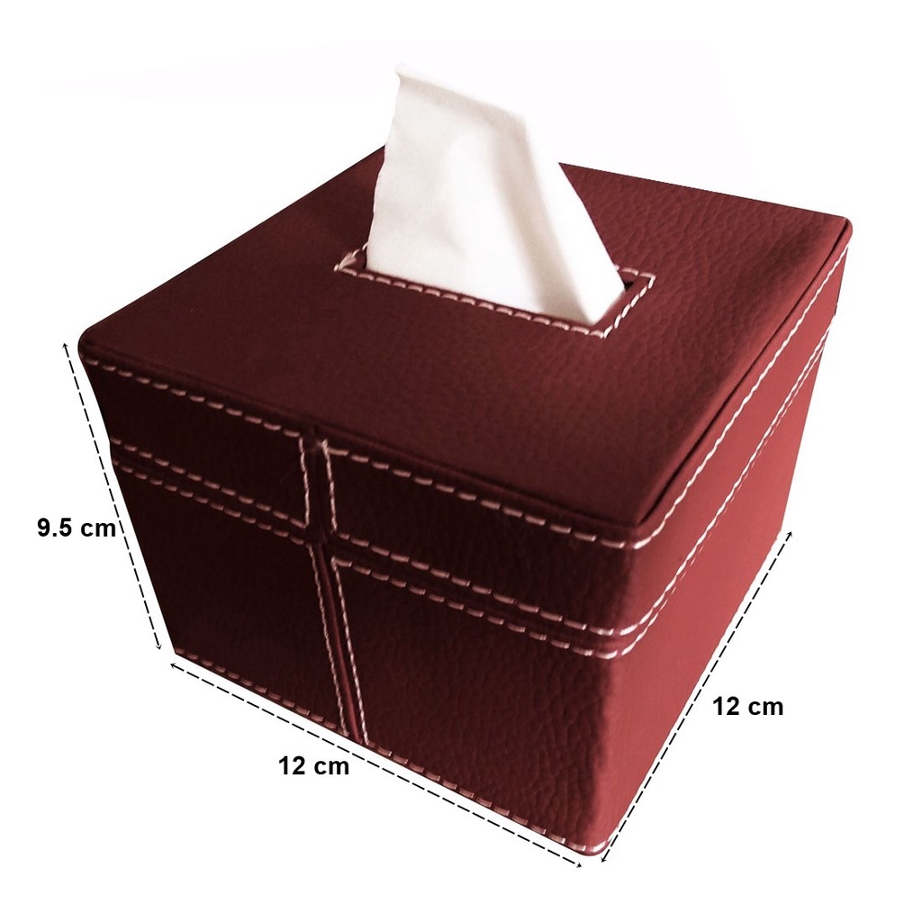 FM - Tempat tisu kulit Mini sintetis (oscar) 12.5 x 9.5 Tissue box / kotak tissue / kotak tisu