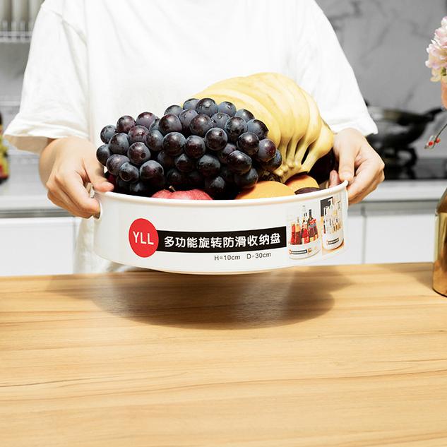 ► 2799 Rak bulat putar, Plastik bumbu penyimpanan serbaguna - Besar ♤