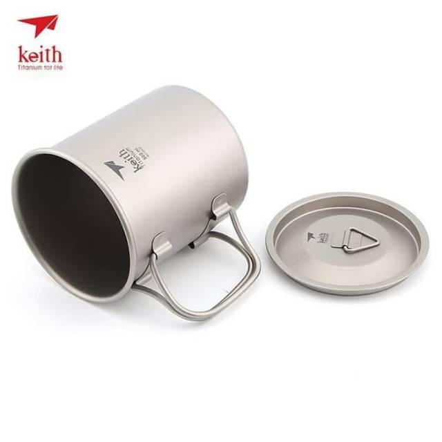 Keith titanium Ti3201 mug 300ml with folding gelas Ultralight