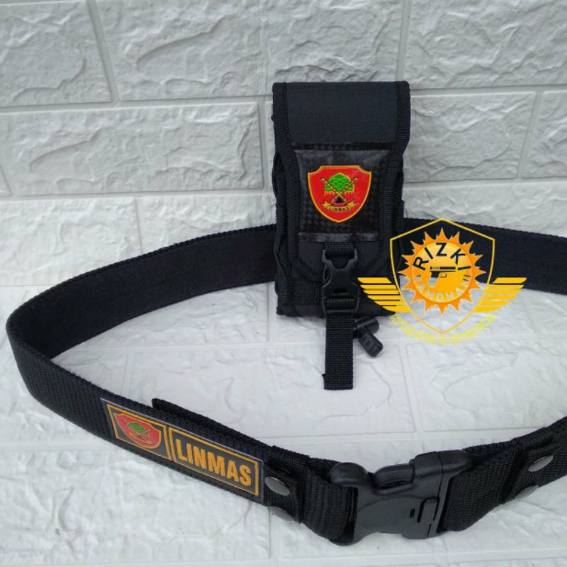 Sabuk Kopel Blackhawk Linmas &amp; Sarung Hp Tactical Linmas