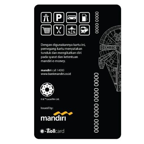 Mandiri eMONEY Star Wars - FALCON ORI /Like eTOLL Tapcash Flazz or Brizzi