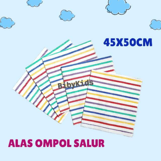 45x50cm Alas Ompol Bayi Salur Murah Kain Lurik Perlengkapan Tidur Baby Newborn Peralatan Bayi Lahir