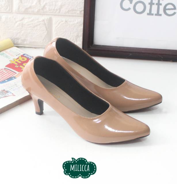 Milicca Sepatu Wanita High Heels Kerja Pantofel Sepatu Kantor Celetia Terlaris