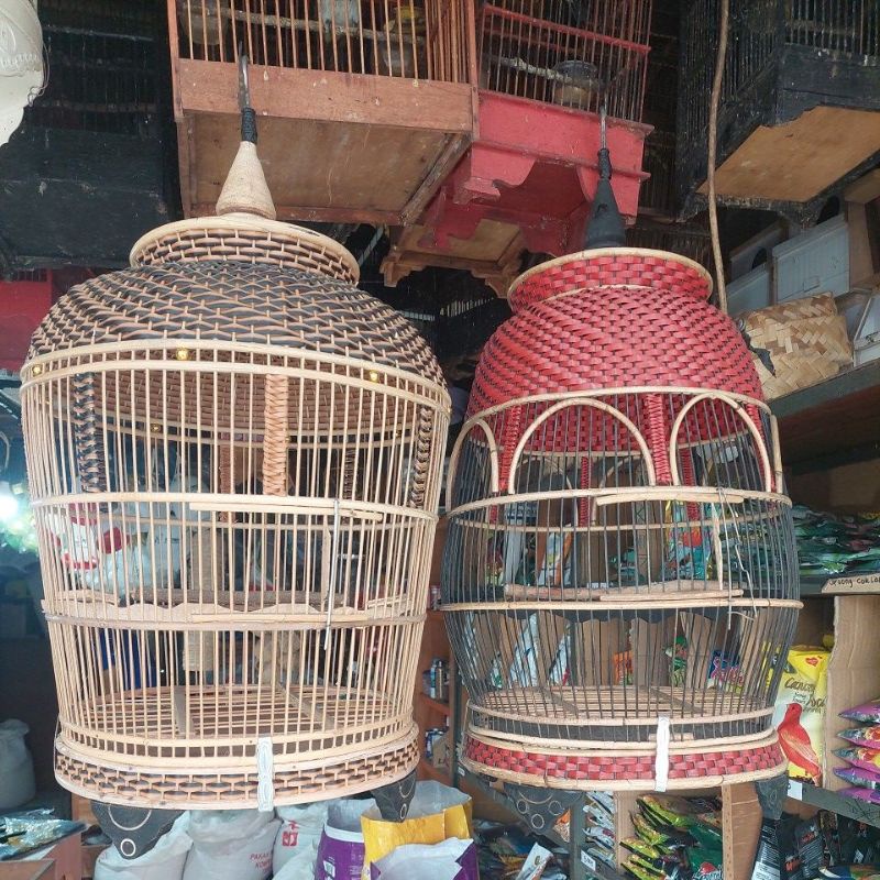 KANDANG SANGKAR PERKUTUT ANYAMAN ROTAN SINTETIS