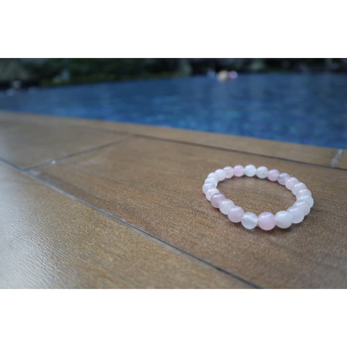 supplier GELANG BATU rose quartz pink natural ladies style korea china import hadiah kado