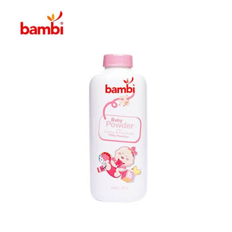 Bambi Baby Milky Powdery Pink - Bambi Bedak Tabur Bayi - Bedak Bayi