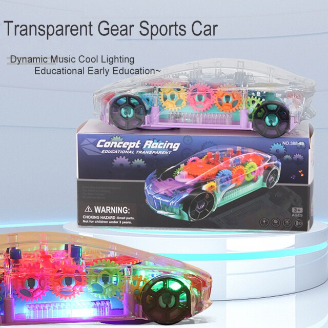 Mainan Anak Mobil Concept Racing LED Full Colour Music/Body Transparan BRO-1319