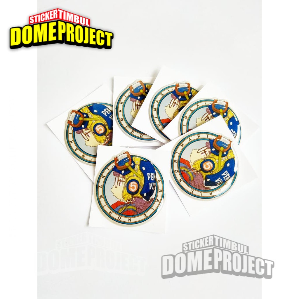 EMBLEM ARALE NORIMAKI STIKER RESIN TIMBUL LENTUR STICKER MOTOR