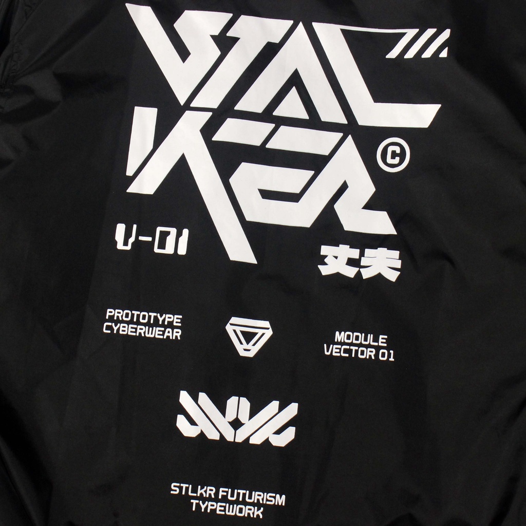 Stalker Jaket Bomber Hitam - Vector