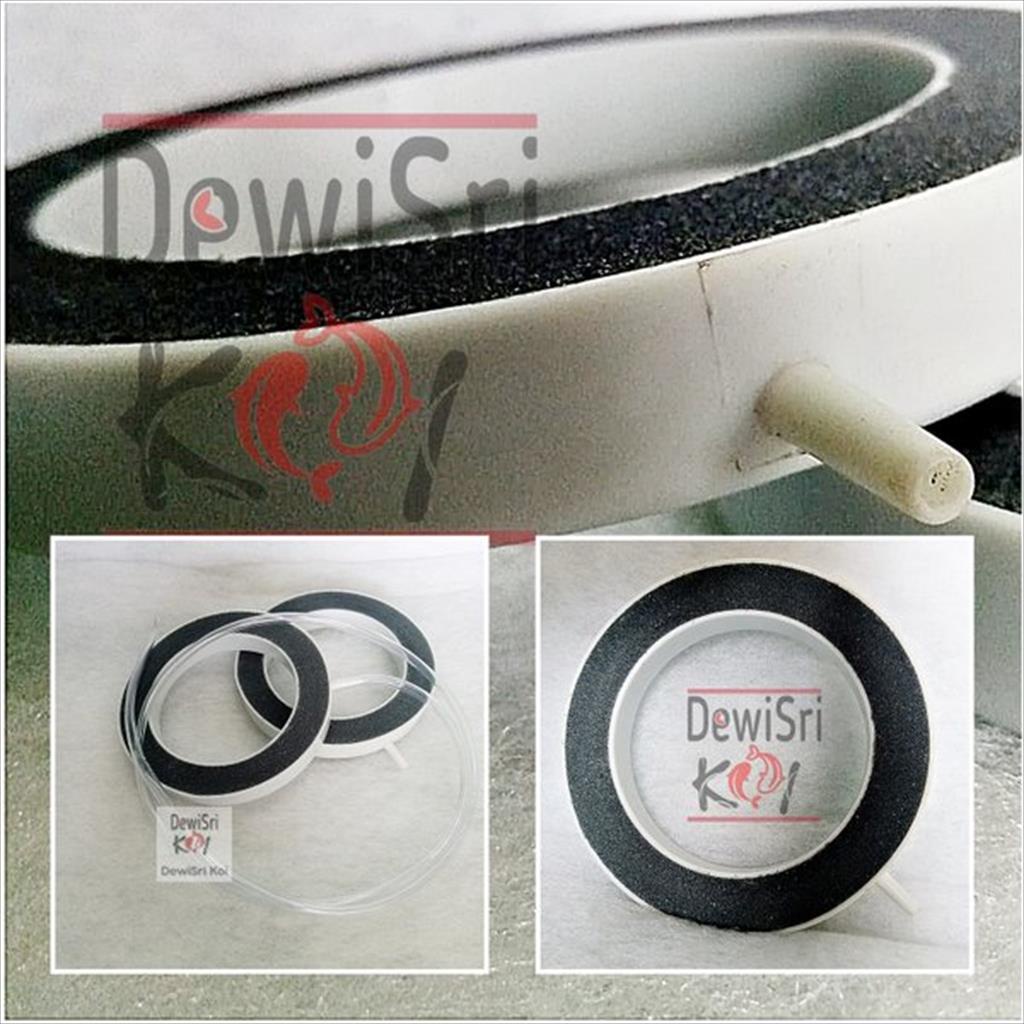 Circle Flat Aerator/Batu Aerasi Tipis Bulat/Sparger Udara Aquarium size 12.5cm / BATU aerasi tipis a