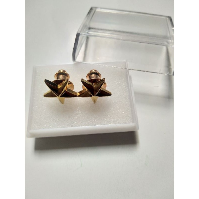 Asessoris Pin bintang,pin bintang 2 pin ok crome emas