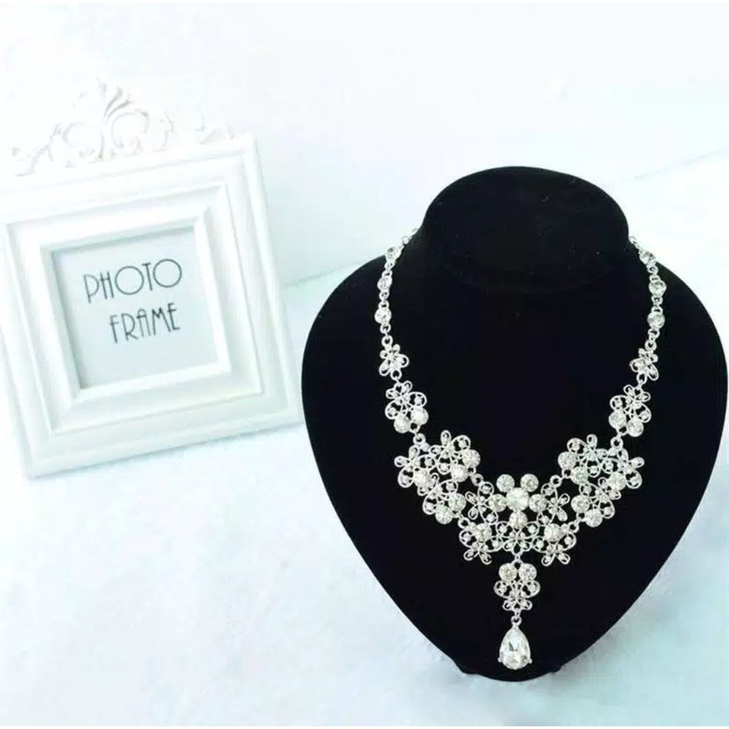 Shiny Crown - Jewelry Set Anting Kalung - Mahkota Tiara