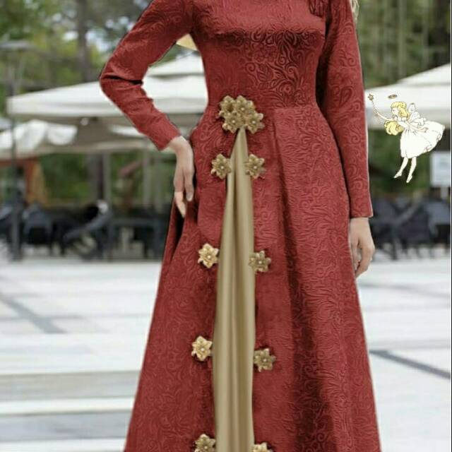 Gamis AGATHA Bahan Jaguar Import