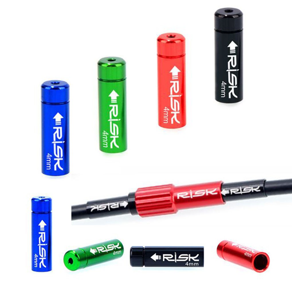 Risk End Cup Cap Shifter Selang Kabel 4mm Housing Outer Shifting Sepeda Aluminum Alloy