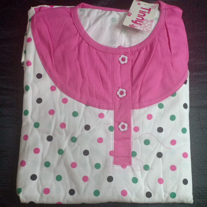 flo_style-baju tidur 3/4 jumbo kaos tebal lorita tinny by Sofie termurah/terlaris(Etalase2geser☝️-Fanta 976