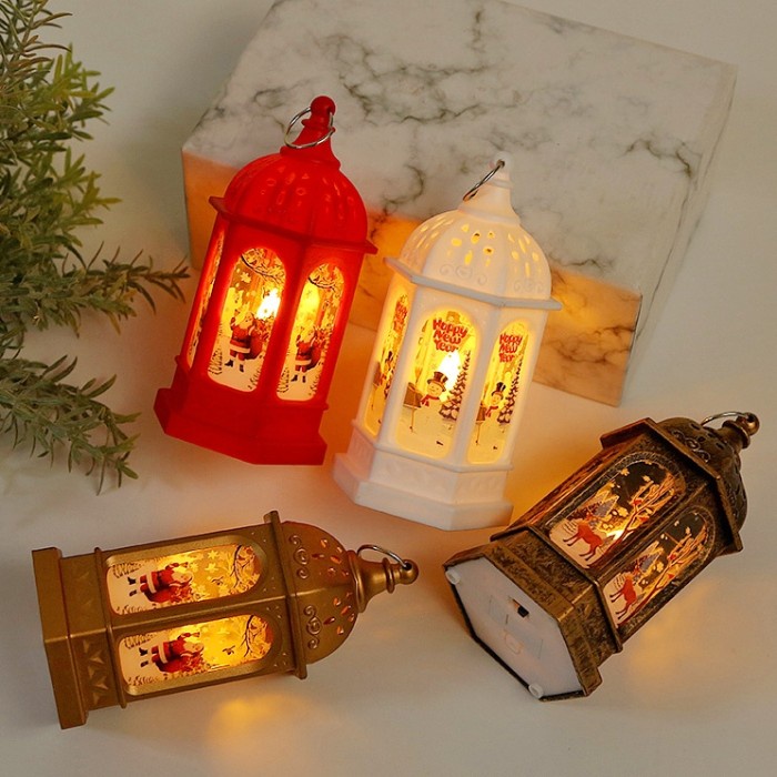 Lentera Natal Kubah Dekorasi Lampu Tidur Souvenir Christmas Murah LC1880 HARGA GROSIR TERMURAH