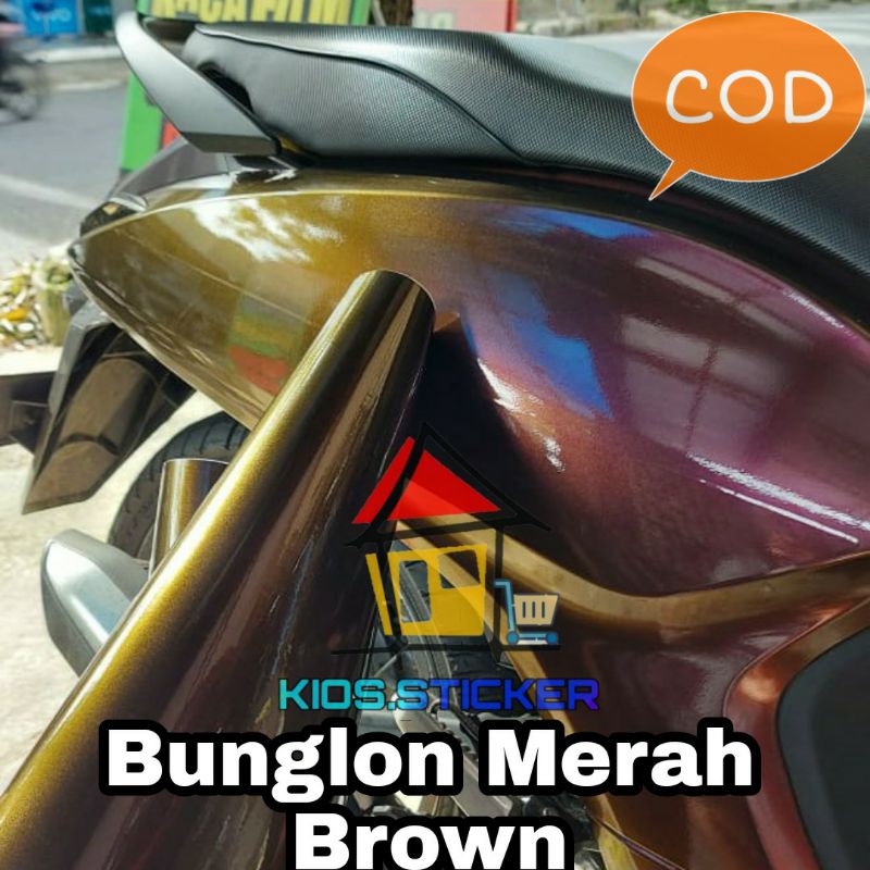 Sticker Skotlet Bunglon Red Gold Stiker Chameleon Warna Merah Emas Stiker Motor Bunglon Merah