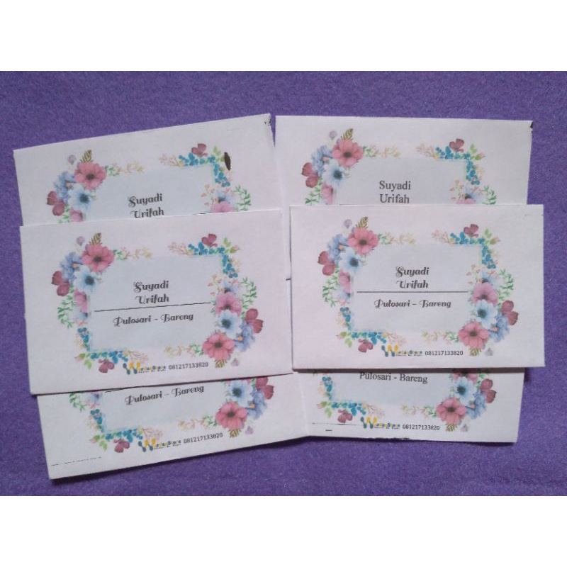 

Amplop nama sedang